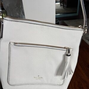 Kate Spade Cream Crossbody Bag with Tassel